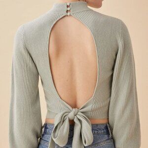 Reformation Osteria Backless  Cashmere Sweater